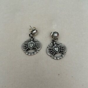 French KANDE silver earrings